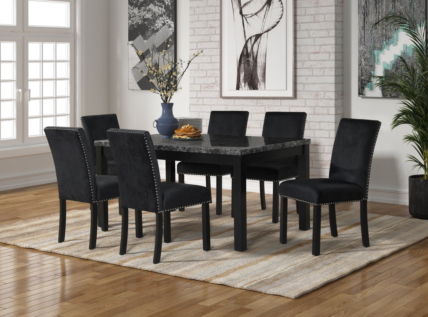 Camila - Dining Table + 6 Chair Set